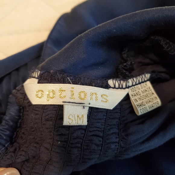 OPTIONS 100% Silk Royal Blue Mini Dress! Size S/M. - Picture 10 of 11